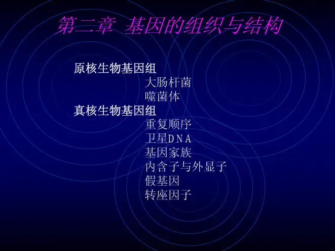 第二章 基因的组织与结构