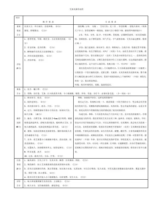 2艾条灸操作流程表