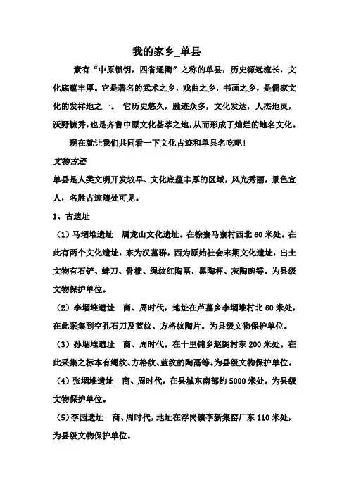 我的家乡--单县