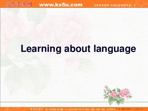 新人教版选修7：Unit2 课件-grammar and vocabulary 