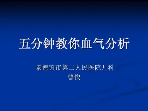 五分钟教你血气分