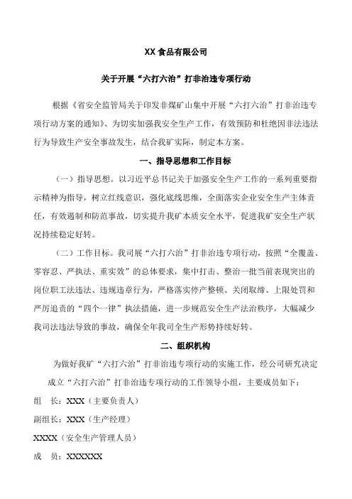 “六打六治”方案