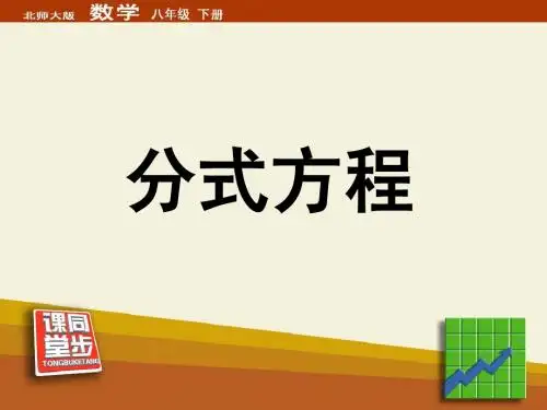 《分式方程》同步课堂教学课件1