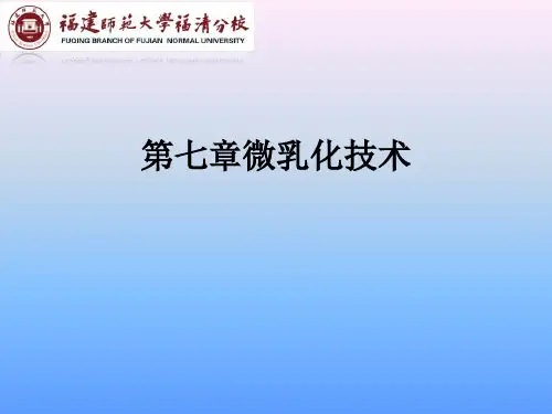 第七章微乳化技术