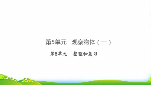2022秋二年级数学上册 第5单元 观察物体(一)整理和复习习题课件 新人教版