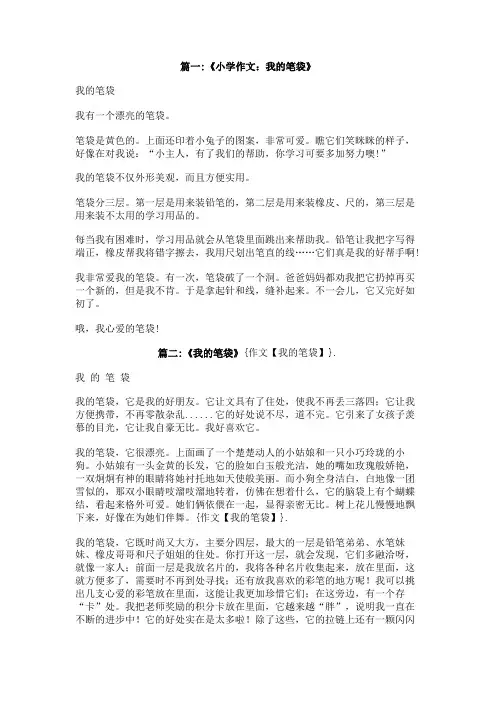作文【我的笔袋】