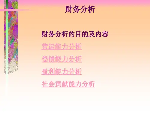 财务分析课件