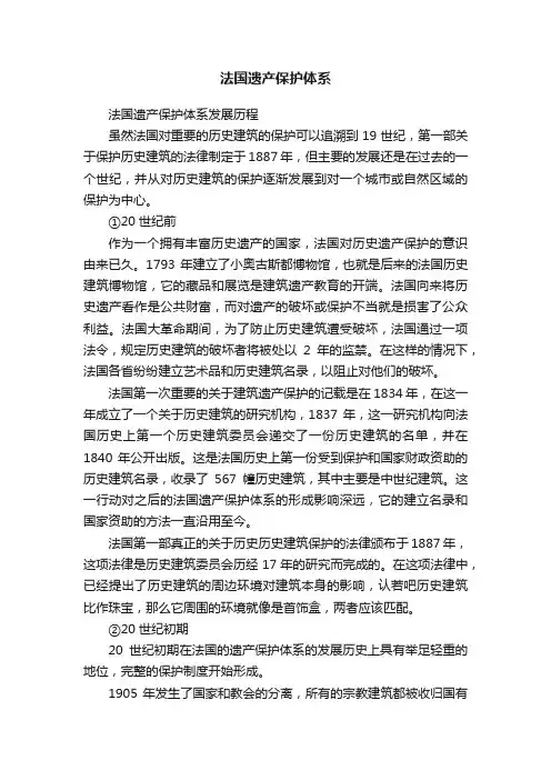 法国遗产保护体系