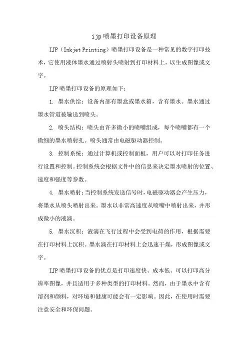 ijp喷墨打印设备原理