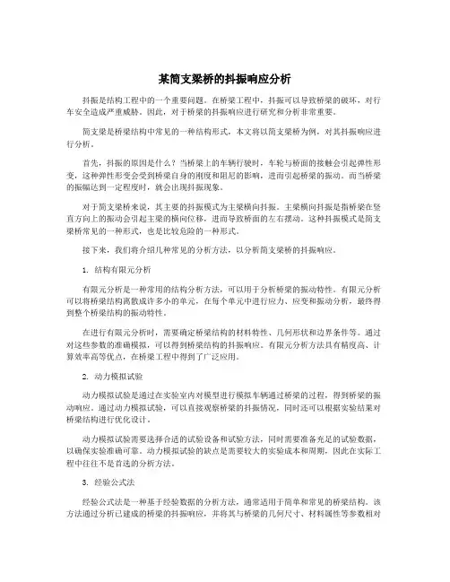 某简支梁桥的抖振响应分析