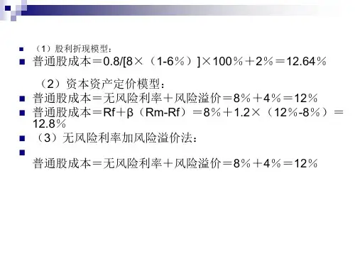 财务管理第四章长期筹资决策