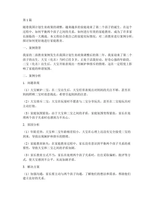 我的二孩教育案例分析(3篇)