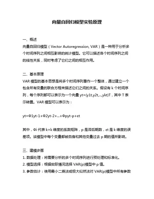 向量自回归模型实验原理