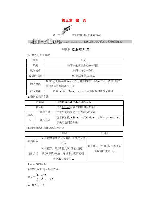 2019届高考数学一轮复习 第五章 数列学案 理