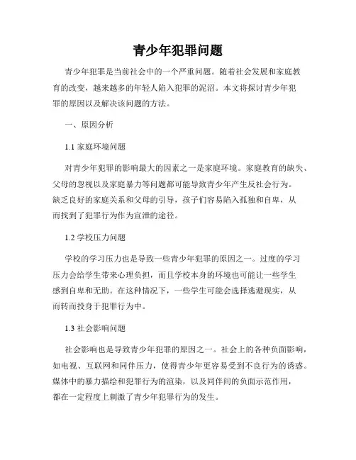 青少年犯罪问题