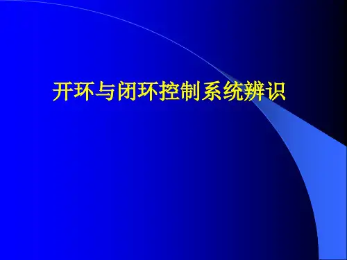 开环与闭环控制系统辨识