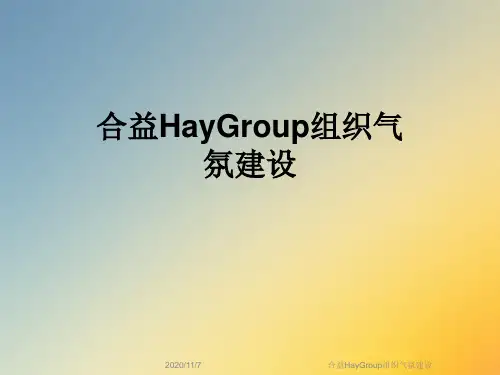 合益HayGroup组织气氛建设