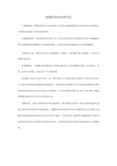 (完整word版)脊髓损伤的病理变化