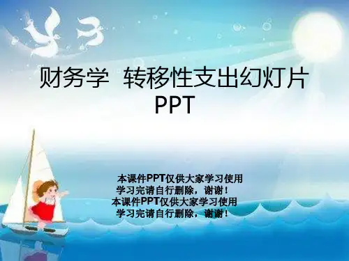 财务学  转移性支出幻灯片PPT