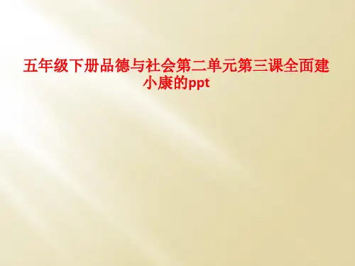 五年级下册品德与社会第二单元第三课全面建小康的ppt