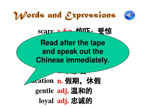 Lesson13 Danny's big scare 课件 河北省保定市莲池区冀英中学冀教版英语八年级下册(共11张PPT)