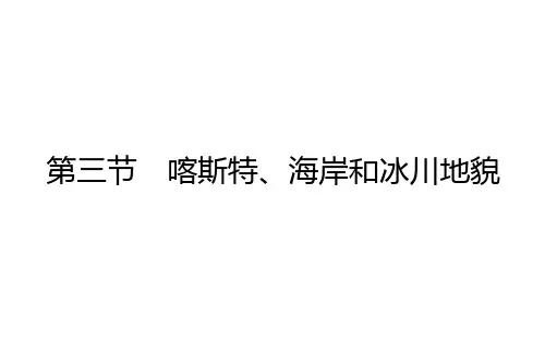 2020-2021学年高中地理新教材必修第一册(湘教版)课件：2.3 喀斯特、海岸和冰川地貌