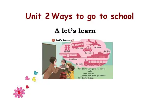 人教PEP版英语六年级上册Unit 2 A let’s learn课件