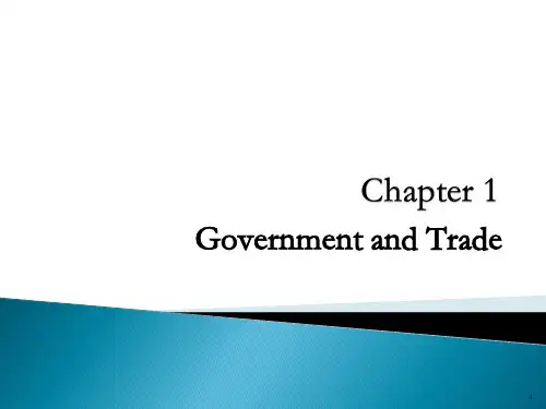 商务英语阅读(第三版)Chapter 1 Government and Trade_OK