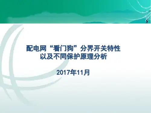 配电网“看门狗”分界开关特性以及不同保护原理分析