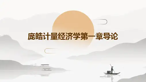 庞皓计量经济学第一章导论