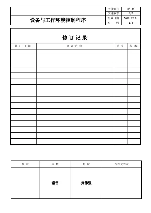 QP-06设备与工作环境控制程序