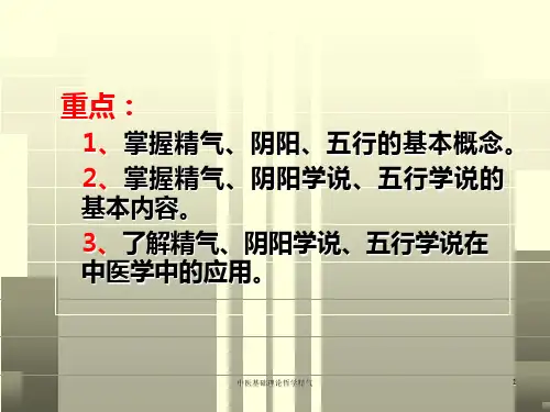 中医基础理论哲学精气课件