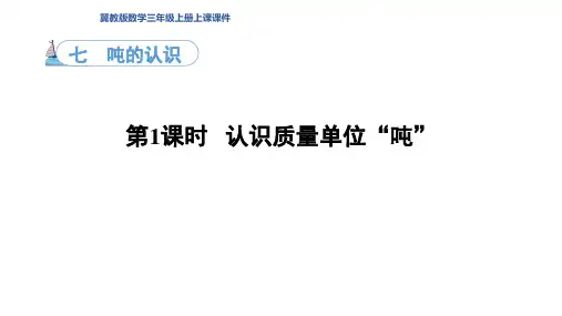 认识吨ppt课件