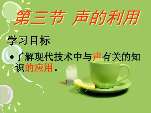 第三节 声的利用PPT课件