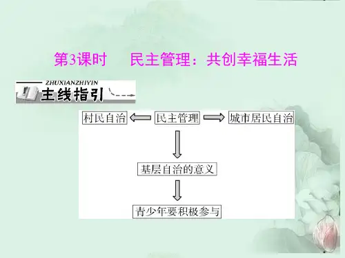高中政治 1.2.3民主管理 共创幸福生活课件 新人教必修2