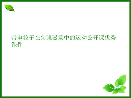 带电粒子在匀强磁场中的运动公开课优秀课件