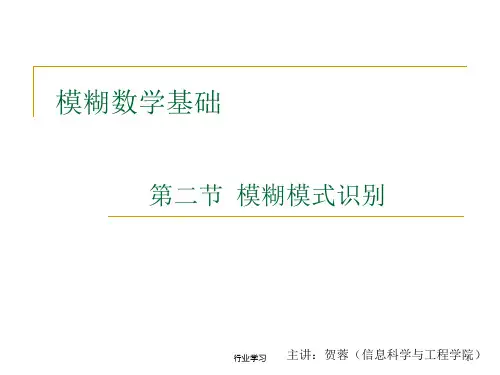 第二节  模糊模式识别(高等教学)