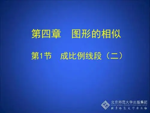 4.1 成比例线段 (二)