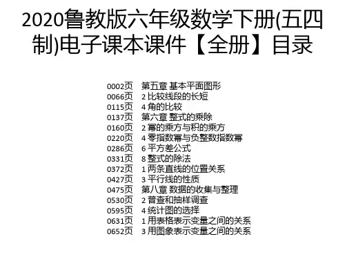 2020鲁教版六年级数学下册(五四制)电子课本课件【全册】