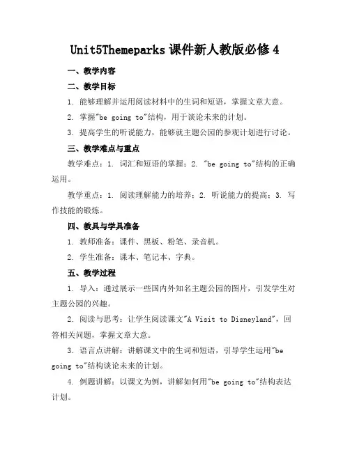 Unit5Themeparks课件新人教版必修4