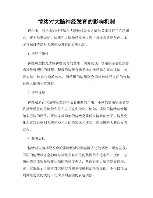 情绪对大脑神经发育的影响机制