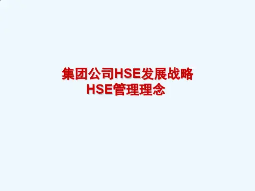 石油天然气集团公司HSE管理理念