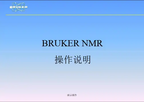 bruker操作培训报告.ppt