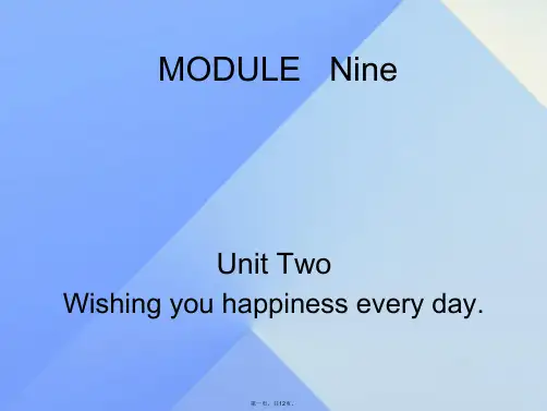 六年级英语下册Module9Unit2《Wishingyouhappinesseveryday》课件