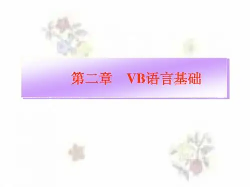 VB程序设计语言基础