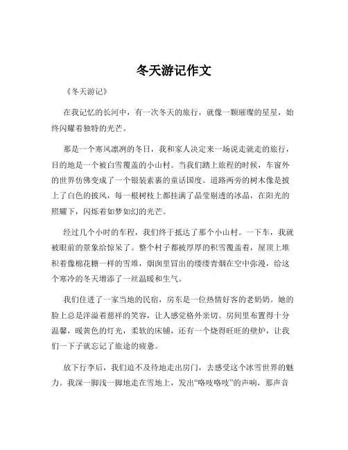 冬天游记作文