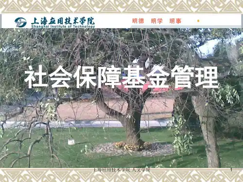 社会保障基金1-管理概述