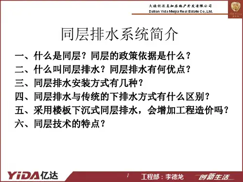 同层排水系统简介