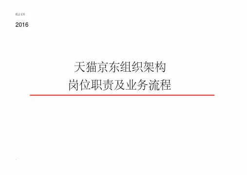 天猫京东组织架构岗位职责及业务流程