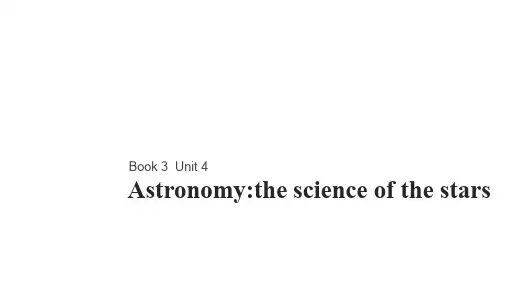 高考英语一轮复习 Unit 4 Astronomy：the science of the stars